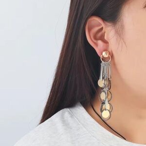 Anthropologie Gold and Silver Statement Earrings